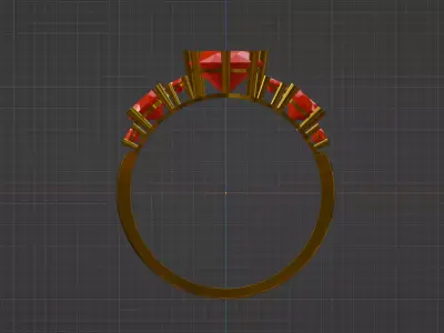 Ring jewel diamond Low-poly 3D model