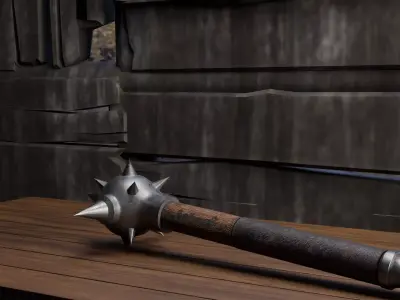  medieval fantasy Old Age Mace game-ready PBR 4K Low-poly 3D model