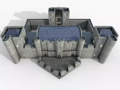 Upnor Castle Low-poly 3D model