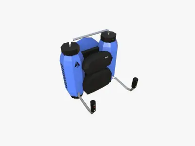 Jetpack Low Poly B03 - SciFi Character Design Low-poly 3D model