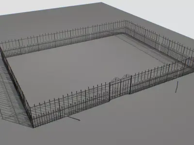 Railing Fence pack 1 Low-poly 3D model