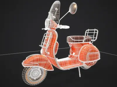 Vespa PX 150 Low-poly 3D model