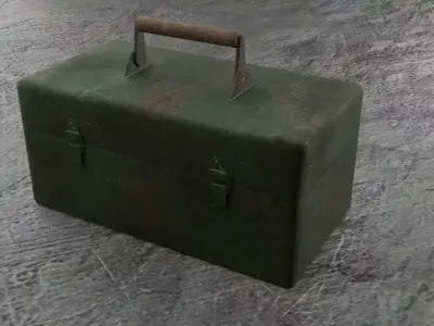 Metal Tool Box Low-poly 3D model purchase
