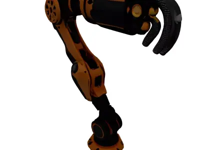 Futuristic Industrial Robotic Arm 3D model