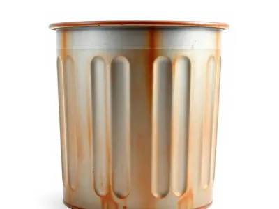 Metal Trash Can Model Pack for Game and Environment Design Low-poly 3D model