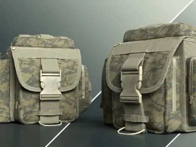 Military and Tactical Multi Pouch Bag 02 Free 3D model