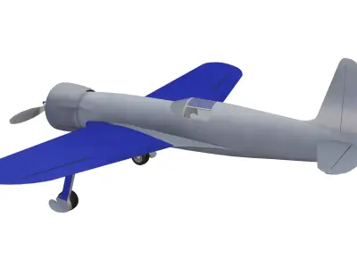 Hughes H1 Racer Low-poly 3D model