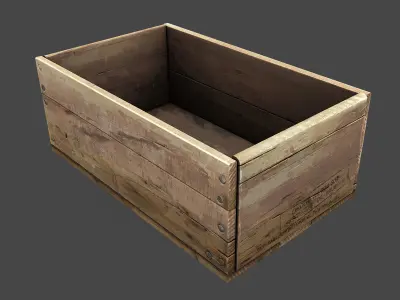 Old Crate  Low-poly 3D model purchase