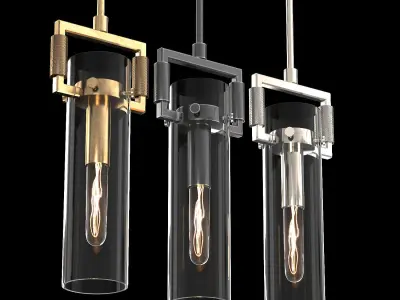 Machinist Glass Cylinder Pendant 2 3D model