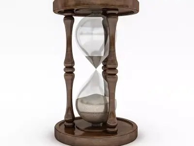 3D Hourglass Model with sand Low-poly 3D model