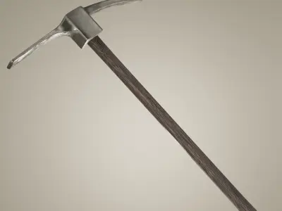 Realistic Pickaxe 3D model