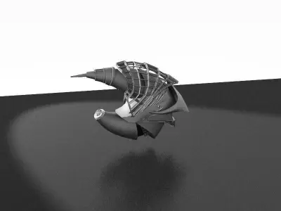 orugabot skull Free low-poly 3D model