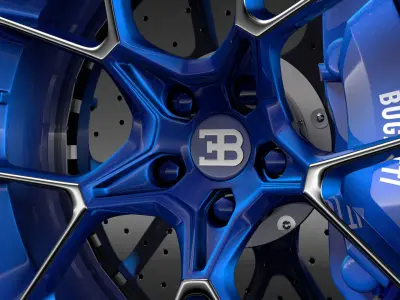 Bugatti Chiron wheel 5 3D model