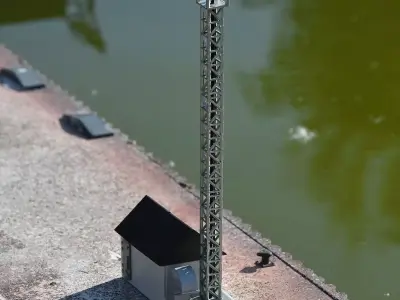 Haus fuer Flutlichtmast Aliexpress 3D print model