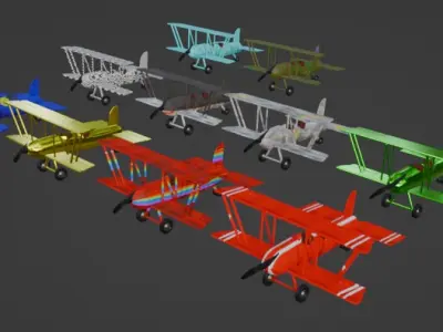 Racing airplanes 3D Model Pack