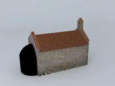 Small Church In Baska Island Of Krk Free 3D model