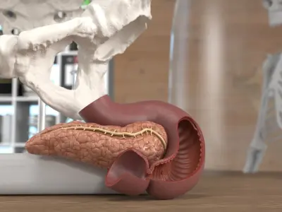 Plastic Model of Pancreas Cut 3D model