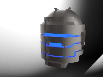 Dead Space - Isaac Clarke helmet  Obsidian Suite Free 3D model