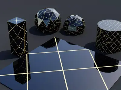 E10s XWireframe Free 3D model