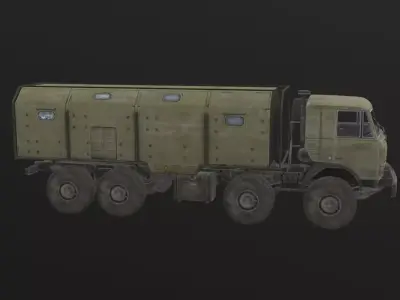 Kamaz Cabin Low-poly 3D model