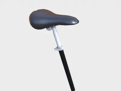 Bicycle Seat Low-poly 3D model 5