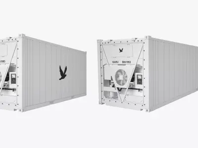 Refrigerated Shipping Containers 3D Model Pack