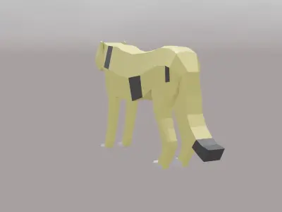 Cheetah Free low-poly 3D model