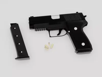 Pistol gun Free 3D model purchase