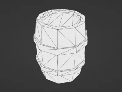 Stylish Lowploy Barrel Free low-poly 3D model