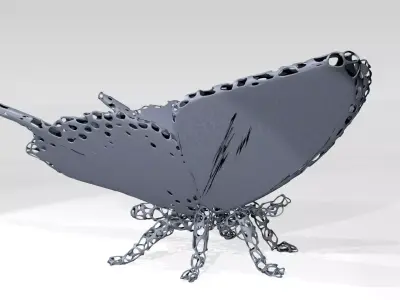 Butterfly Voronoi 3D model