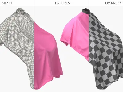  Salon Hair Cutting Cape Pink 