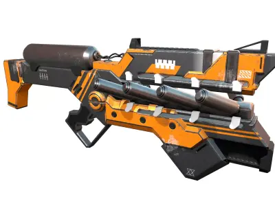 Cyborg Weapon Low-poly 3D model