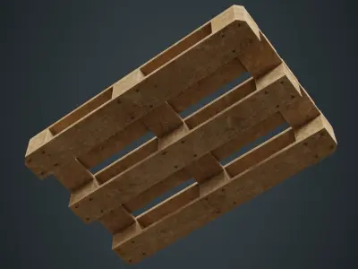 Pallet 1B Low-poly 3D model