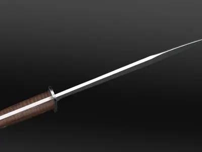 WWI US Model Bolo Knife 1917 Low-poly 3D model