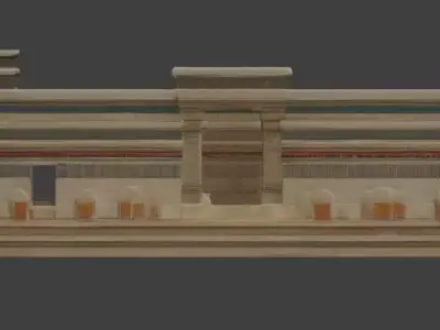 Ancient Egyptian Ritual Courtyard 3D Environment Analysis 3D model buy