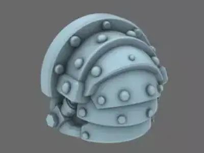 Space Knights V1 Exterminator Shoulder Pads Type C 3D print model