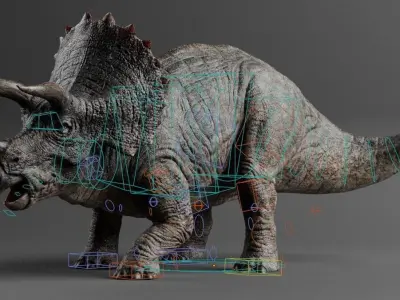 TRICERATOPS Low-poly 3D model shop