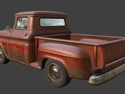 Vintage Rusty Pickup Truck 3D Model 3D model 3