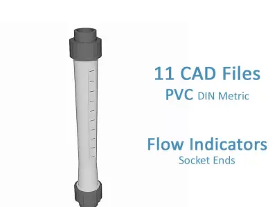 PVC Flow Indicators - Socket Ends Free 3D model