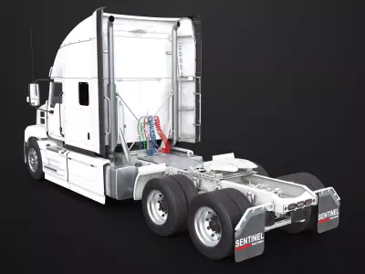 Heavy Truck Chassis 05 Generic White All PBR Unity UE Textures Low-poly 3D model