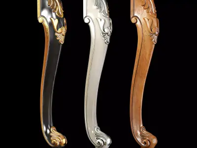 Classic leg 004 3D model