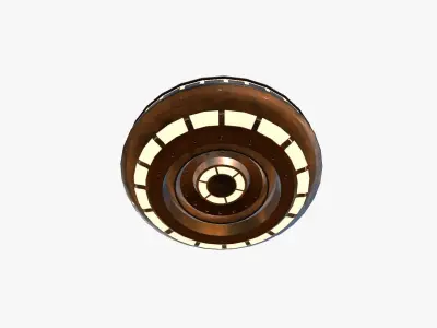 Alien Spaceship UFO A06 Copper - Sci Fi Spacecraft Design Low-poly 3D model