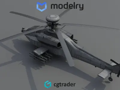 Attack Helicopter 3D model buy