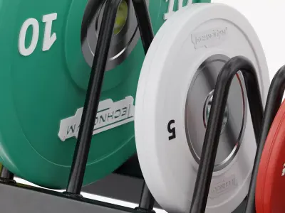 Technogym Bumper Plates Rack 3D model