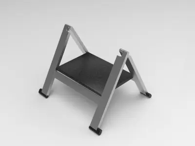 Stepladder folding step stool Low-poly 3D model