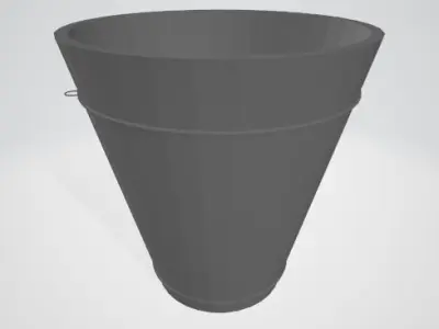 Bucket metal Free 3D model