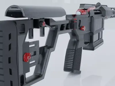 SIG SAUER CROSS 308 RIFLE Low-poly 3D model