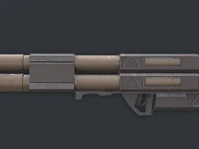 Rocket Launcher Game Ready 11 Low-poly 3D model