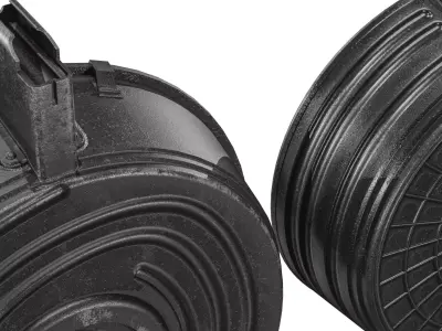 2 Drum Magazine Low-poly 3D model