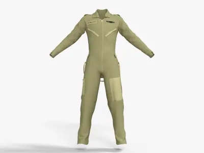 Japanese WW2 Pilot Uniform Low-poly 3D model